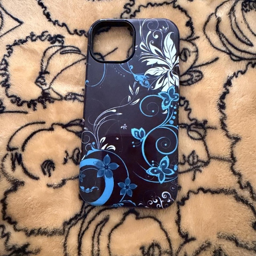 Floral Blue Decorative Phone Case - Compatible iPhone